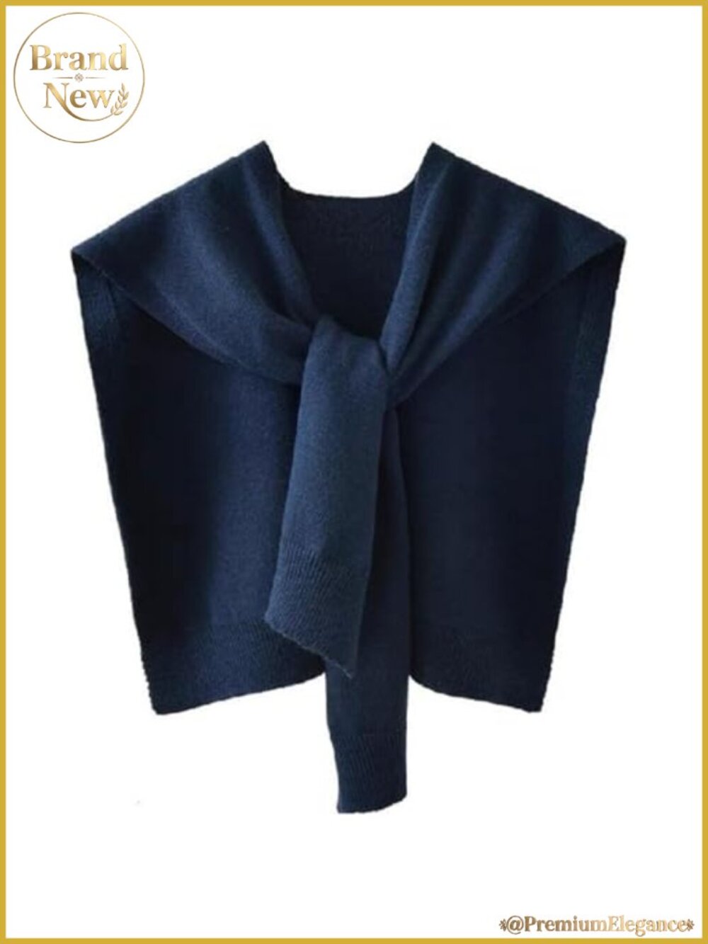 Women Knitted Sweater Shawl Wrap Tie Up Shoulder Cape Casual Travel